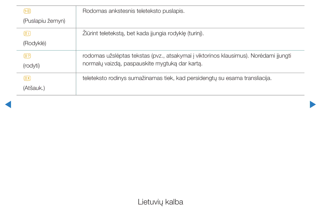 Samsung UE46D5500RWXXH, UE40D5500RWXXH, UE32D5500RWXXH, UE37D5500RWXXH, UE27D5000NWXBT manual Lietuvių kalba 