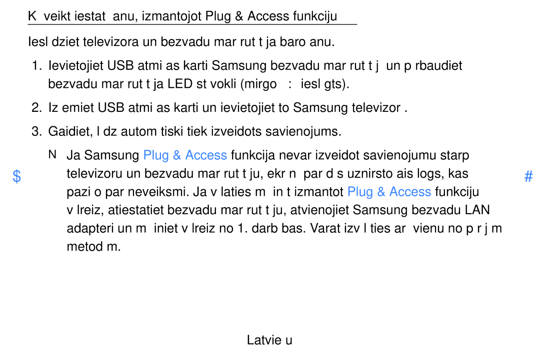 Samsung UE37D5500RWXXH, UE46D5500RWXXH, UE40D5500RWXXH, UE32D5500RWXXH, UE27D5000NWXBT manual Metodēm Latviešu 