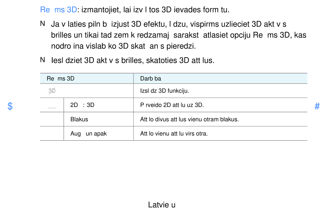 Samsung UE40D5500RWXXH, UE46D5500RWXXH, UE32D5500RWXXH, UE37D5500RWXXH, UE27D5000NWXBT manual Latviešu 