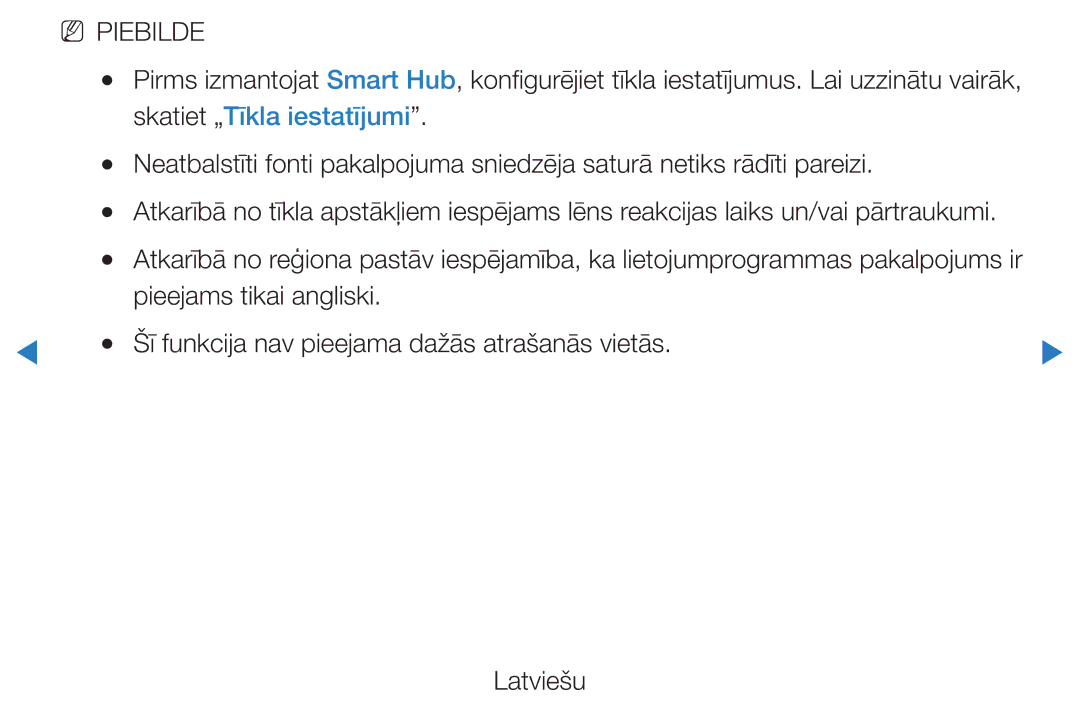 Samsung UE37D5500RWXXH, UE46D5500RWXXH, UE40D5500RWXXH, UE32D5500RWXXH, UE27D5000NWXBT manual Skatiet „Tīkla iestatījumi 