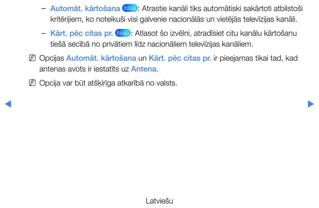 Samsung UE32D5500RWXXH, UE46D5500RWXXH, UE40D5500RWXXH manual NN Opcija var būt atšķirīga atkarībā no valsts Latviešu 