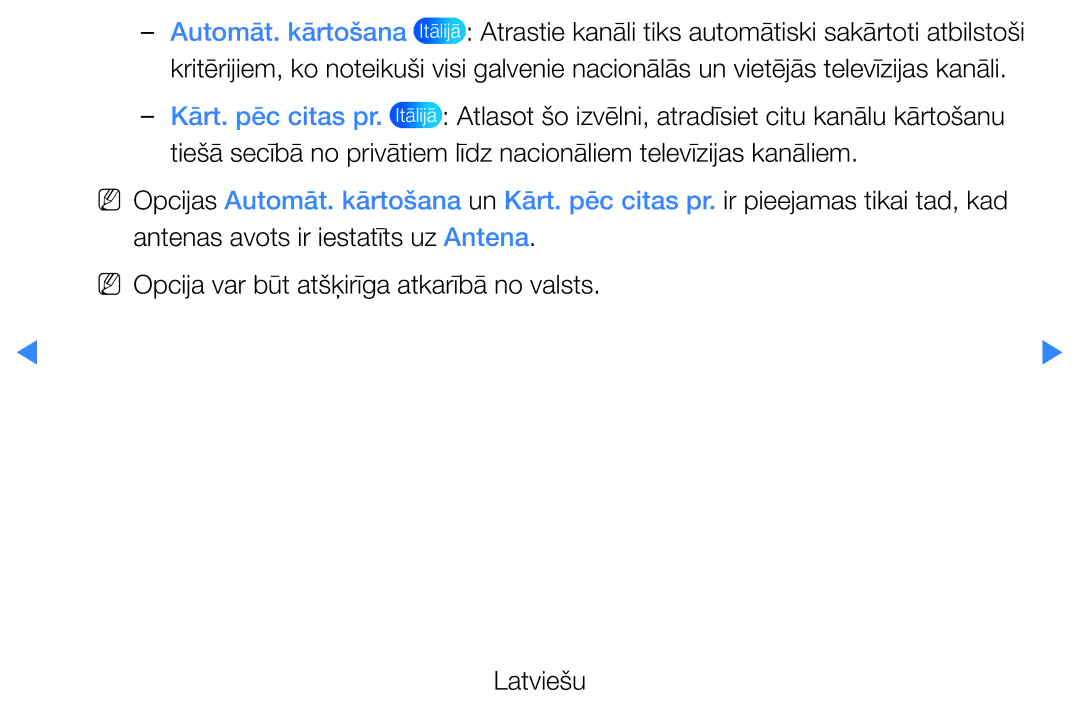 Samsung UE32D5500RWXXH, UE46D5500RWXXH, UE40D5500RWXXH manual NN Opcija var būt atšķirīga atkarībā no valsts Latviešu 