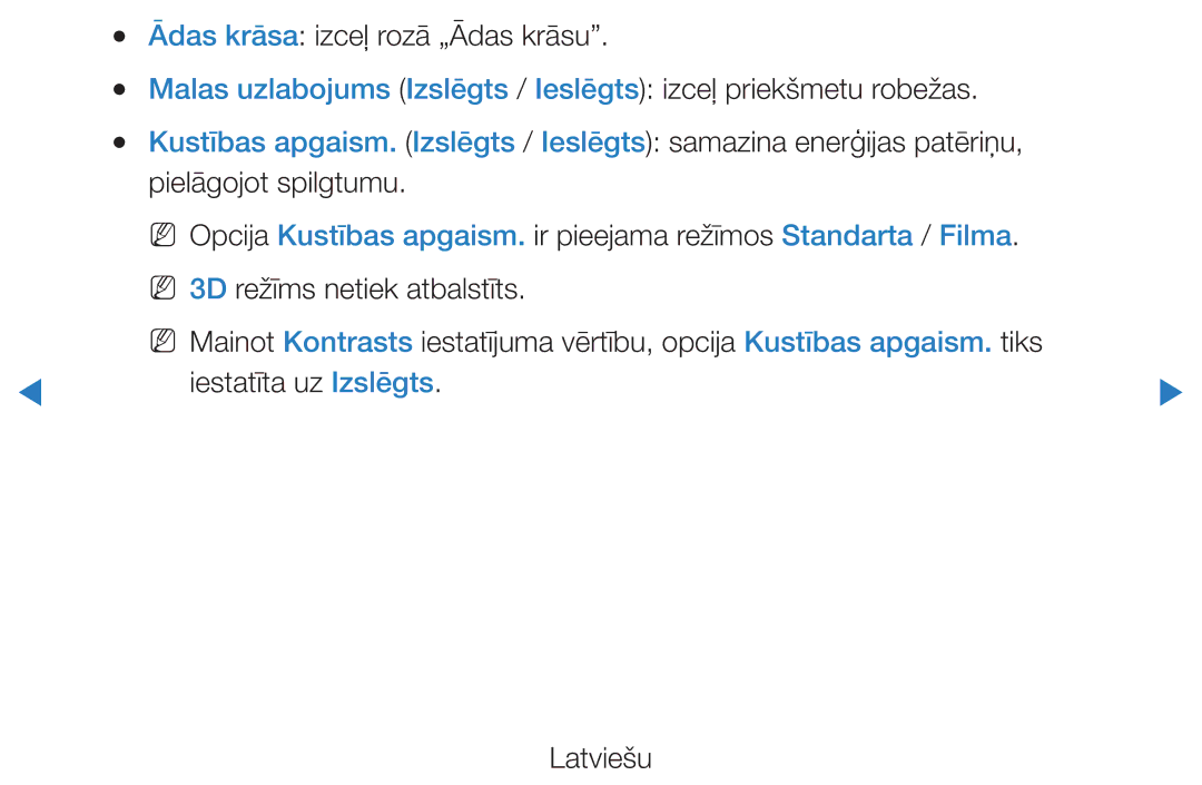 Samsung UE40D5500RWXXH, UE46D5500RWXXH, UE32D5500RWXXH manual Ādas krāsa izceļ rozā „Ādas krāsu, Pielāgojot spilgtumu 