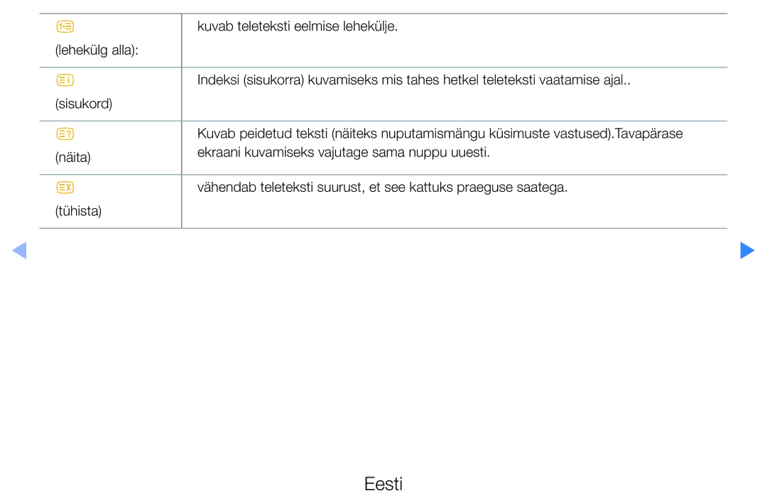 Samsung UE46D5500RWXXH, UE40D5500RWXXH, UE32D5500RWXXH, UE37D5500RWXXH, UE27D5000NWXBT manual Eesti 