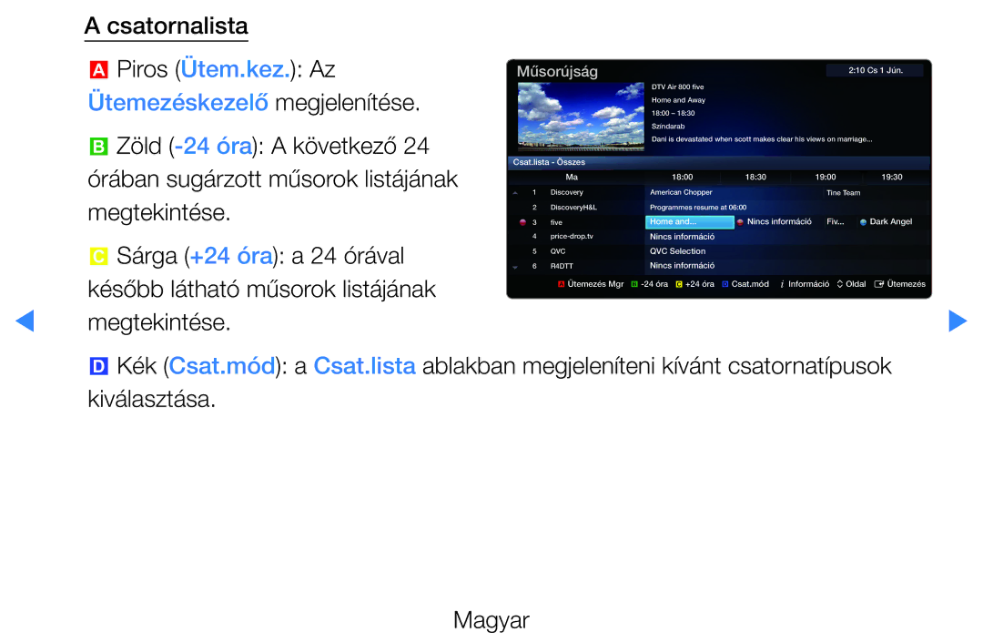 Samsung UE40D5700RSXZG, UE46D5500RWXXH, UE40D5500RWXXH, UE32D5720RSXZG manual Ütemezéskezelő megjelenítése, Megtekintése 