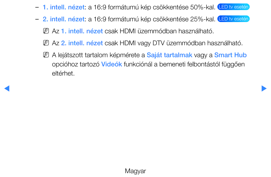 Samsung UE40D5720RSXZF, UE46D5500RWXXH, UE40D5500RWXXH, UE32D5720RSXZG, UE37D5700RSXZG, UE32D5700RSXZG manual LED tv esetén 