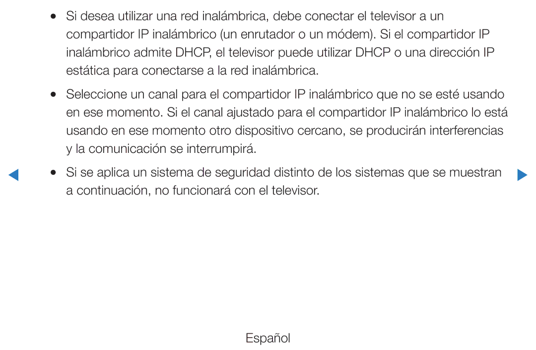 Samsung UE40D5500RWXXC, UE46D5500RWXXH manual Estática para conectarse a la red inalámbrica, La comunicación se interrumpirá 