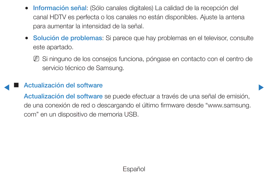 Samsung UE32D5500RWXXC, UE46D5500RWXXH, UE40D5520RWXXC, UE40D5500RWXXC, UE46D5700RSXZG manual Actualización del software 