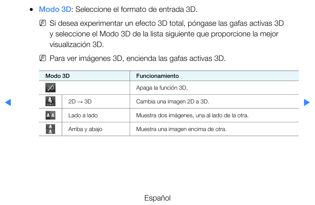 Samsung UE46D5500RWXXC, UE46D5500RWXXH, UE40D5520RWXXC, UE40D5500RWXXC, UE46D5700RSXZG, UE37D5500RWXXC, UE32D5500RWXXC Español 