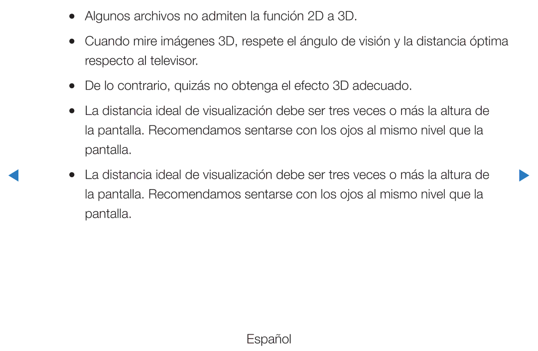 Samsung UE32D5700RSXXC, UE46D5500RWXXH, UE40D5520RWXXC, UE40D5500RWXXC manual Algunos archivos no admiten la función 2D a 3D 