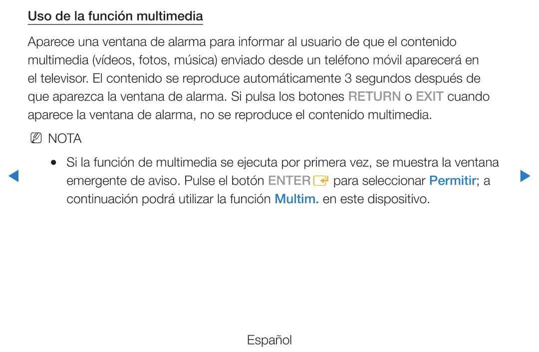 Samsung UE32D5500RWXXC, UE46D5500RWXXH, UE40D5520RWXXC, UE40D5500RWXXC, UE46D5700RSXZG manual Uso de la función multimedia 