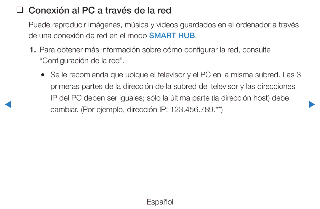 Samsung UE37D5700RSXXN, UE46D5500RWXXH, UE40D5520RWXXC, UE40D5500RWXXC, UE46D5700RSXZG manual Conexión al PC a través de la red 