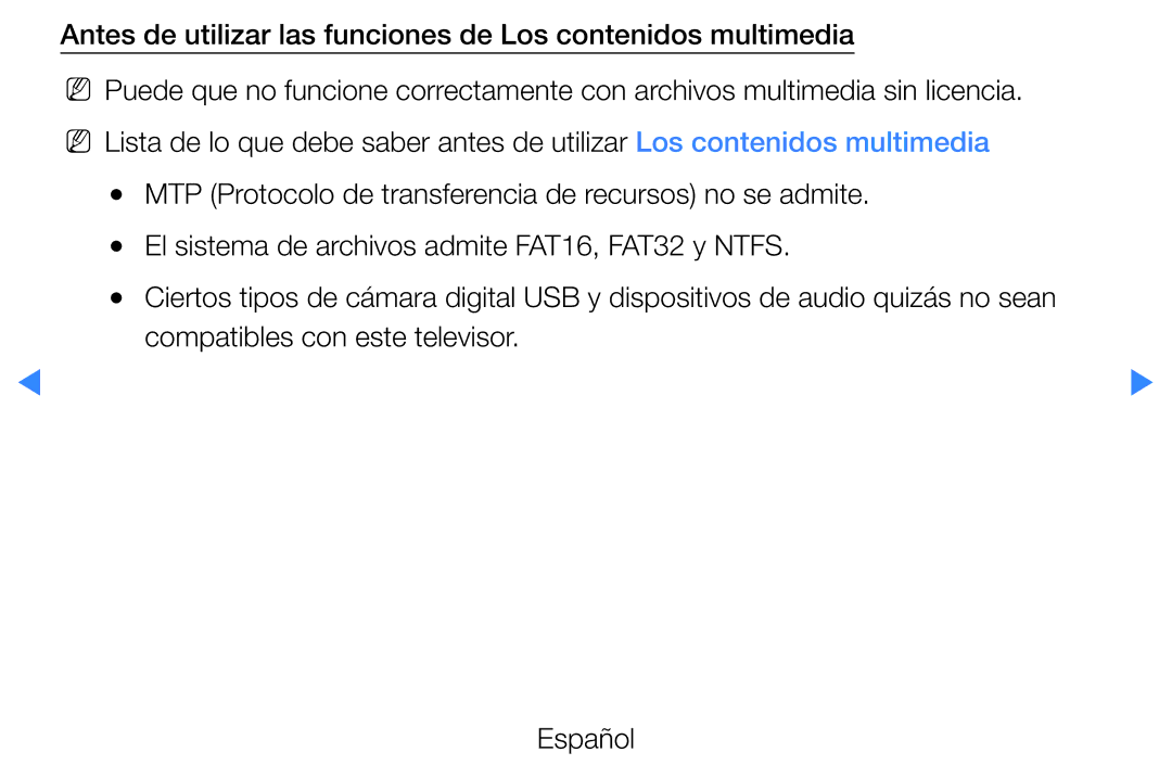 Samsung UE46D5500RWXXC, UE46D5500RWXXH, UE40D5520RWXXC manual Antes de utilizar las funciones de Los contenidos multimedia 