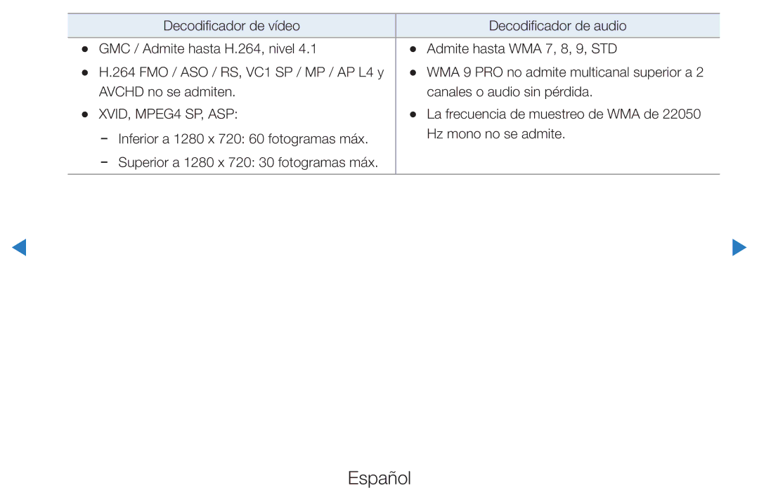 Samsung UE32D5700RSXXC, UE46D5500RWXXH, UE40D5520RWXXC, UE40D5500RWXXC, UE46D5700RSXZG, UE37D5500RWXXC XVID, MPEG4 SP, ASP 