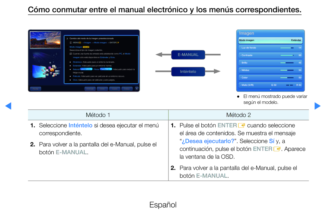 Samsung UE46D5500RWXXH, UE40D5520RWXXC, UE40D5500RWXXC, UE46D5700RSXZG, UE37D5500RWXXC, UE32D5500RWXXC manual Botón E-MANUAL 