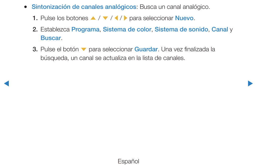 Samsung UE40D5500RWXXC, UE46D5500RWXXH, UE40D5520RWXXC manual Sintonización de canales analógicos Busca un canal analógico 