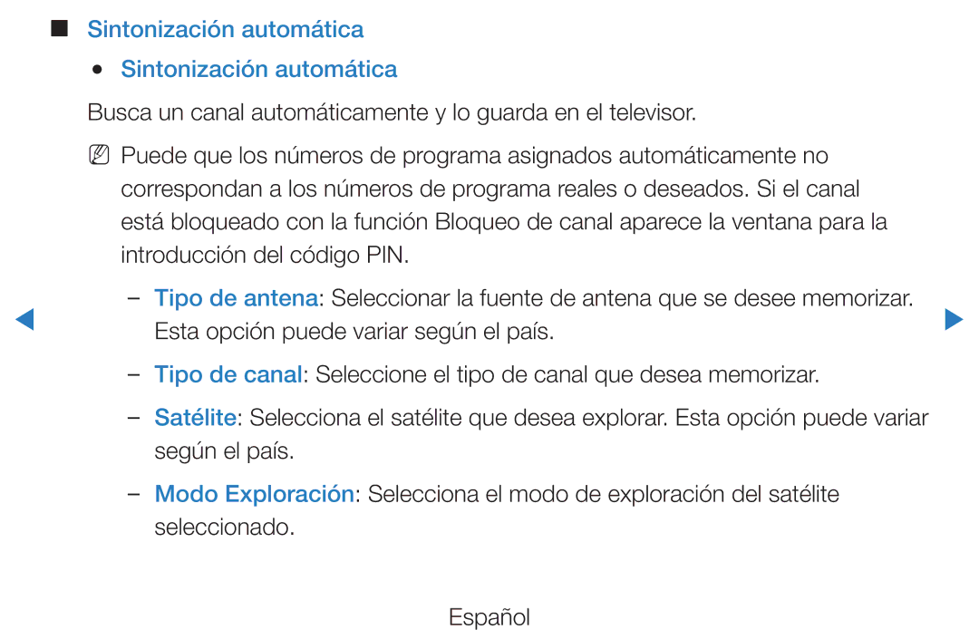 Samsung UE40D5800VWXXC manual Sintonización automática Sintonización automática, Esta opción puede variar según el país 