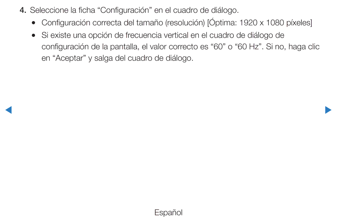 Samsung UE37D5500RWXXC, UE46D5500RWXXH, UE40D5520RWXXC manual Seleccione la ficha Configuración en el cuadro de diálogo 