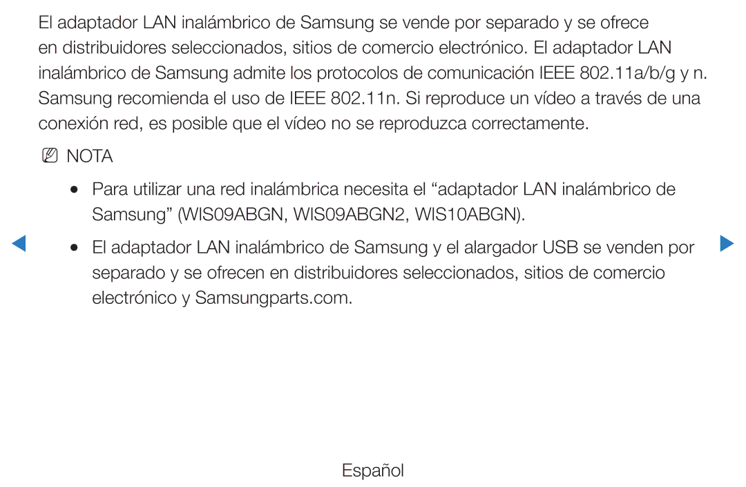 Samsung UE40D5520RWXXC, UE46D5500RWXXH manual Samsung WIS09ABGN, WIS09ABGN2, WIS10ABGN, Electrónico y Samsungparts.com 