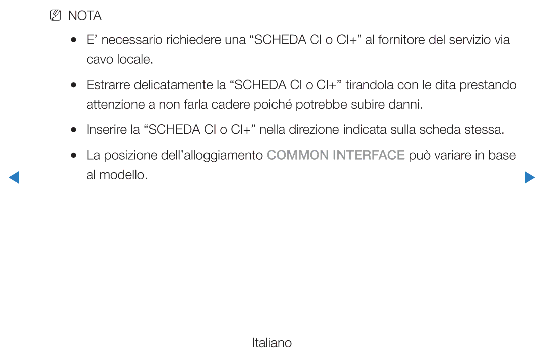 Samsung UE40D5800VWXZT manual Cavo locale, Attenzione a non farla cadere poiché potrebbe subire danni, Al modello Italiano 