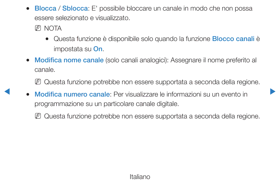 Samsung UE40D5720RSXXN, UE46D5500RWXXH, UE40D5500RWXXH, UE32D5720RSXXN manual Programmazione su un particolare canale digitale 