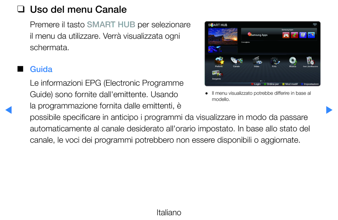 Samsung UE32D5700RSXZF, UE46D5500RWXXH, UE40D5720RSXXN, UE40D5500RWXXH, UE32D5720RSXXN manual Uso del menu Canale, Guida 