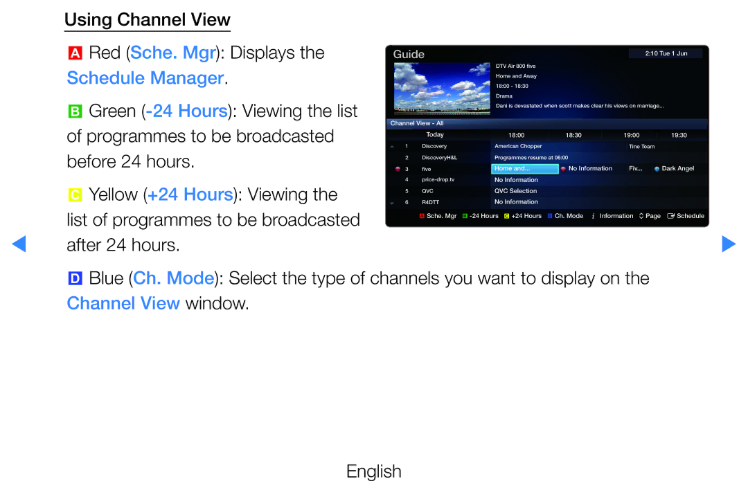 Samsung UE40D5520RWXXC, UE46D5500RWXXH, UE40D5720RSXXN, UE40D5500RWXXH, UE32D5720RSXZG manual Schedule Manager, Before 24 hours 