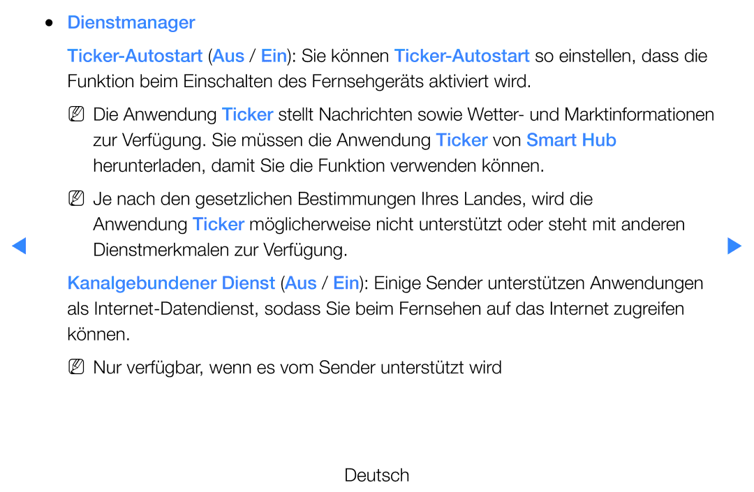 Samsung UE37D5700RSXZF, UE46D5500RWXXH, UE40D5720RSXXN manual Funktion beim Einschalten des Fernsehgeräts aktiviert wird 