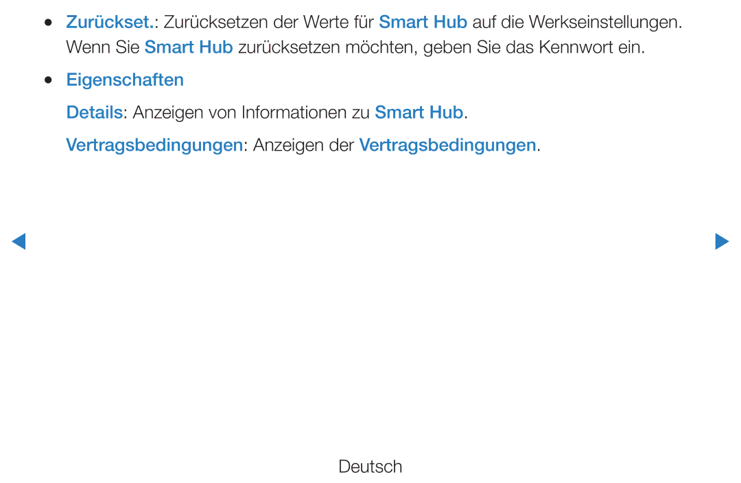 Samsung UE32D5700RSXZF, UE46D5500RWXXH, UE40D5720RSXXN manual Eigenschaften, Details Anzeigen von Informationen zu Smart Hub 