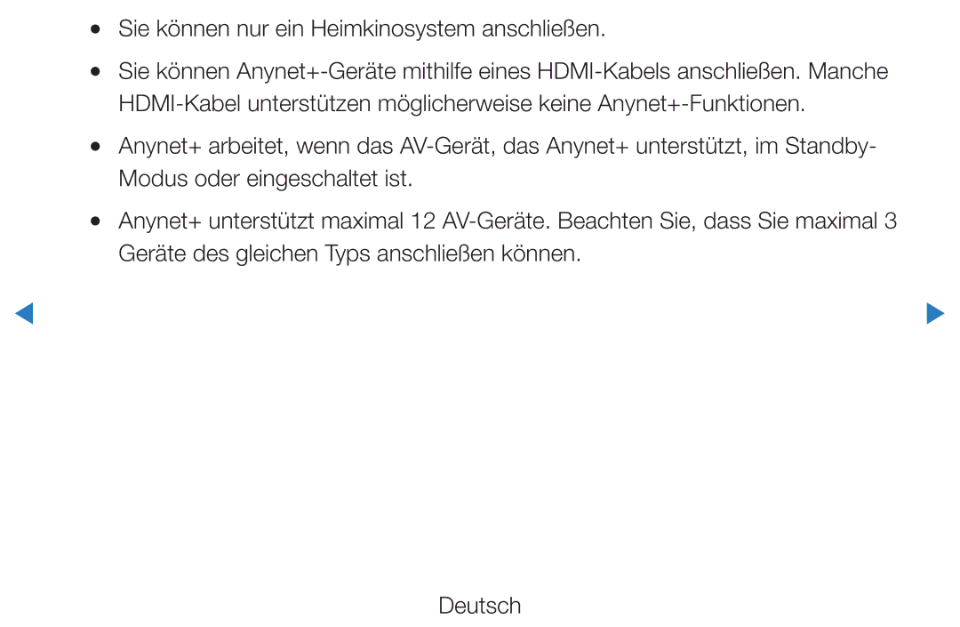 Samsung UE46D5500RWXTK, UE46D5500RWXXH, UE40D5720RSXXN, UE40D5500RWXXH manual Sie können nur ein Heimkinosystem anschließen 