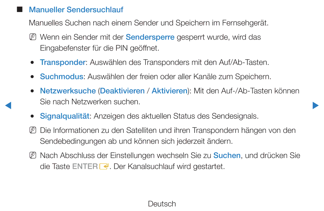 Samsung UE46D5720RSXXN, UE46D5500RWXXH, UE40D5720RSXXN, UE40D5500RWXXH, UE32D5720RSXZG manual Manueller Sendersuchlauf 