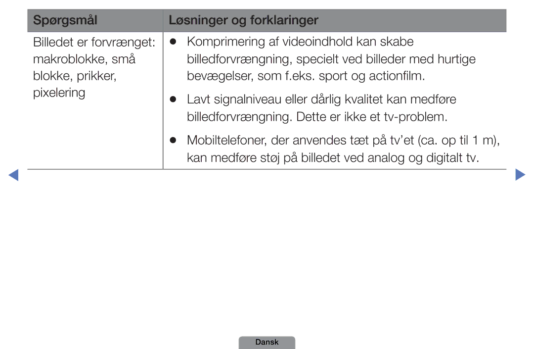 Samsung UE40D5004BWXXE, UE46D5727RKXXE, UE26D4004BWXXE, UE32D4004BWXXE, UE19D4004BWXXE, UE22D5004BWXXE manual Dansk 