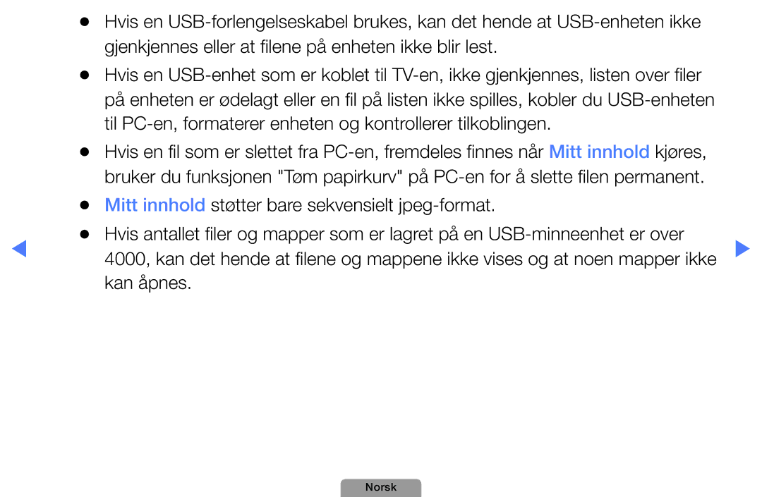 Samsung UE40D5004BWXXE, UE46D5727RKXXE manual Til PC-en, formaterer enheten og kontrollerer tilkoblingen, Kan åpnes 