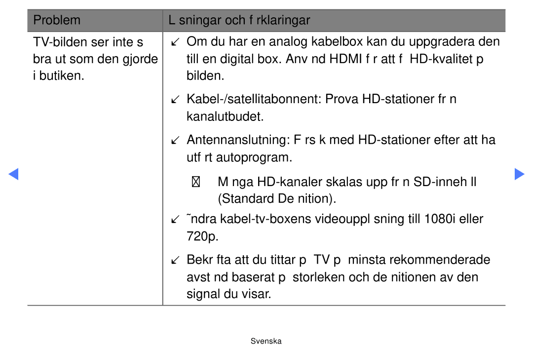 Samsung UE26D4004BWXXE, UE46D5727RKXXE, UE40D5004BWXXE manual Till en digital box. Använd Hdmi för att få HD-kvalitet på 