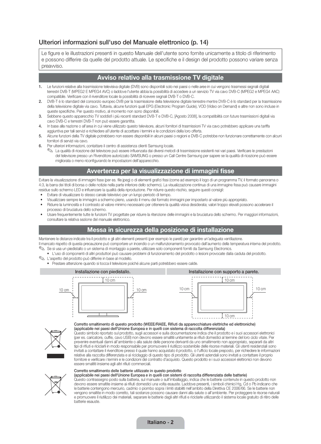 Samsung UE46D6320SSXXN, UE46D6300SSXXN, UE55D6200TSXZG manual Ulteriori informazioni sulluso del Manuale elettronico p 