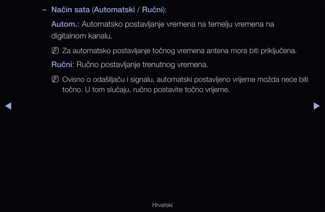 Samsung UE32D6000TWXXH, UE46D6530WSXXH, UE40D6000TWXXH, UE32D6510WSXXH manual Ručni Ručno postavljanje trenutnog vremena 