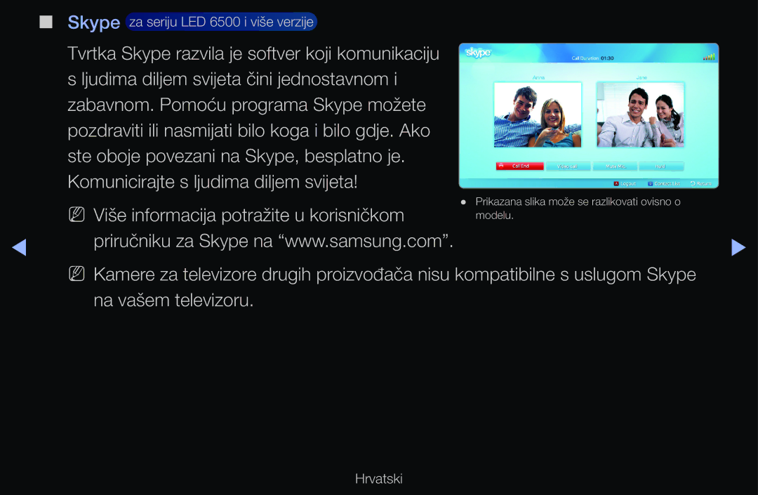 Samsung UE32D6000TWXXH, UE46D6530WSXXH, UE40D6000TWXXH, UE32D6510WSXXH manual NN Više informacija potražite u korisničkom 