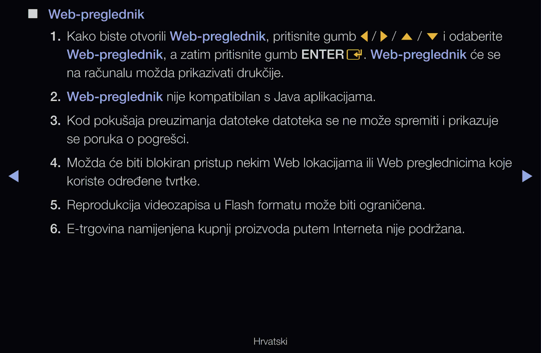 Samsung UE37D6510WSXXH, UE46D6530WSXXH, UE40D6000TWXXH, UE32D6510WSXXH manual Se poruka o pogrešci, Koriste određene tvrtke 