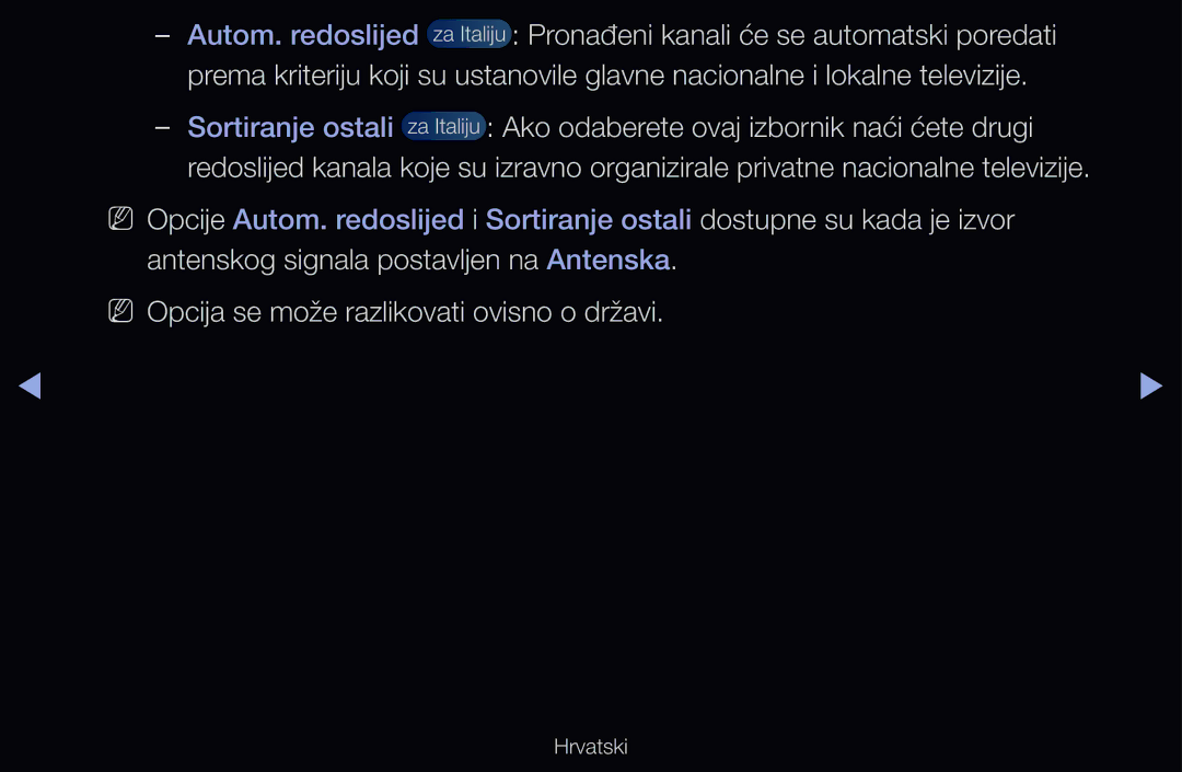 Samsung UE32D6510WSXXH, UE46D6530WSXXH, UE40D6000TWXXH, UE40D6120SWXXH manual NN Opcija se može razlikovati ovisno o državi 