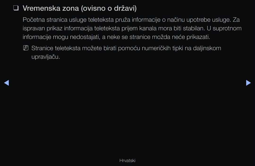 Samsung UE37D6510WSXXH, UE46D6530WSXXH, UE40D6000TWXXH, UE32D6510WSXXH, UE40D6120SWXXH manual Vremenska zona ovisno o državi 