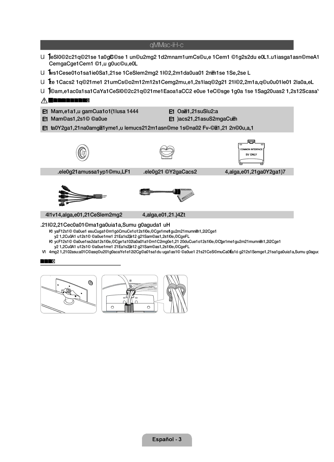 Samsung UE32D6530WSXZG, UE46D6530WSXXN manual Accesorios, AV / Adaptador de componentes, Montaje del soporte sujetacables 