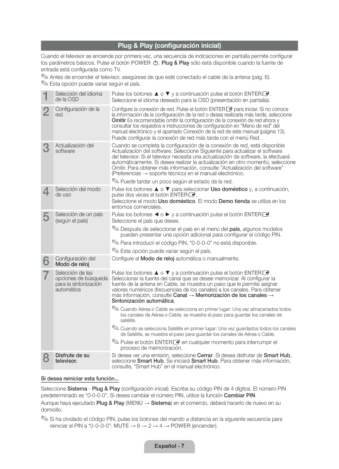 Samsung UE40D6510WSXXC, UE46D6530WSXXN, UE40D6530WSXXC, UE32D6510WSXZG manual Plug & Play configuración inicial, Televisor 