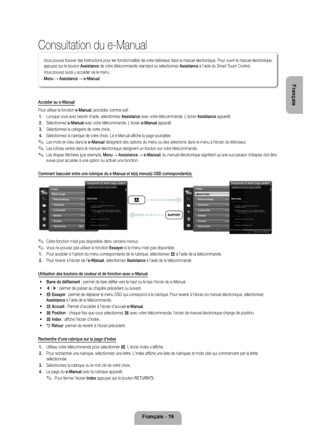 Samsung UE55ES7000SXXN, UE46D7090LSXZG, UE46ES7000SXXC, UE55ES7000SXXH, UE40D7090LSXZG manual Consultation du e-Manual 