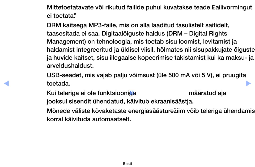 Samsung UE32EH6030WXBT, UE46EH6030WXBT, UE32EH4003WXBT, UE40EH6030WXBT manual Korral käivituda automaatselt 