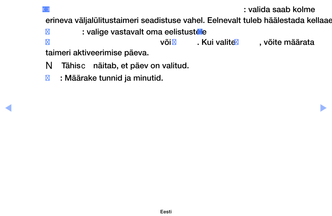 Samsung UE40EH6030WXBT, UE46EH6030WXBT, UE32EH4003WXBT, UE32EH6030WXBT manual Eesti 