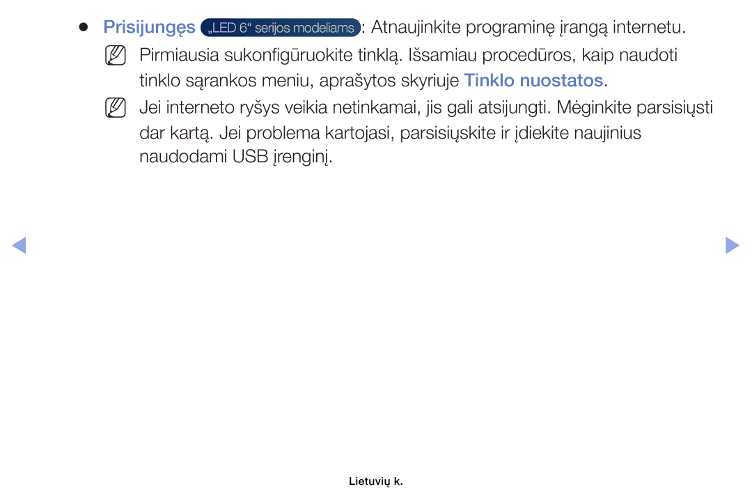 Samsung UE46EH6030WXBT, UE32EH4003WXBT, UE40EH6030WXBT, UE32EH6030WXBT manual Lietuvių k 