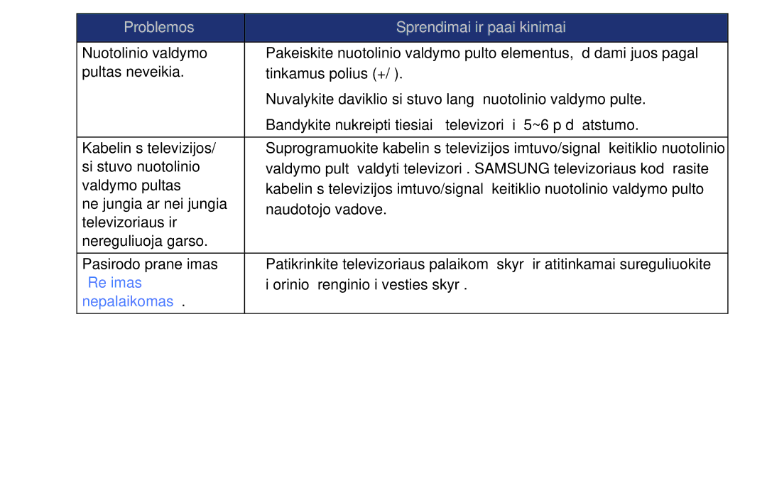 Samsung UE32EH6030WXBT, UE46EH6030WXBT, UE32EH4003WXBT, UE40EH6030WXBT manual „Režimas 