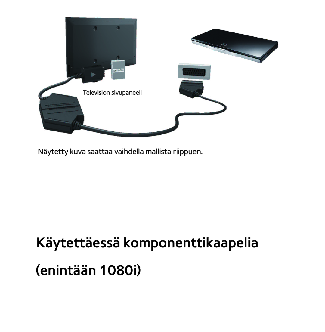 Samsung UE40ES5705SXXE, UE46ES6305UXXE, UE32ES6545UXXE, UE22ES5415WXXE manual Käytettäessä komponenttikaapelia enintään 