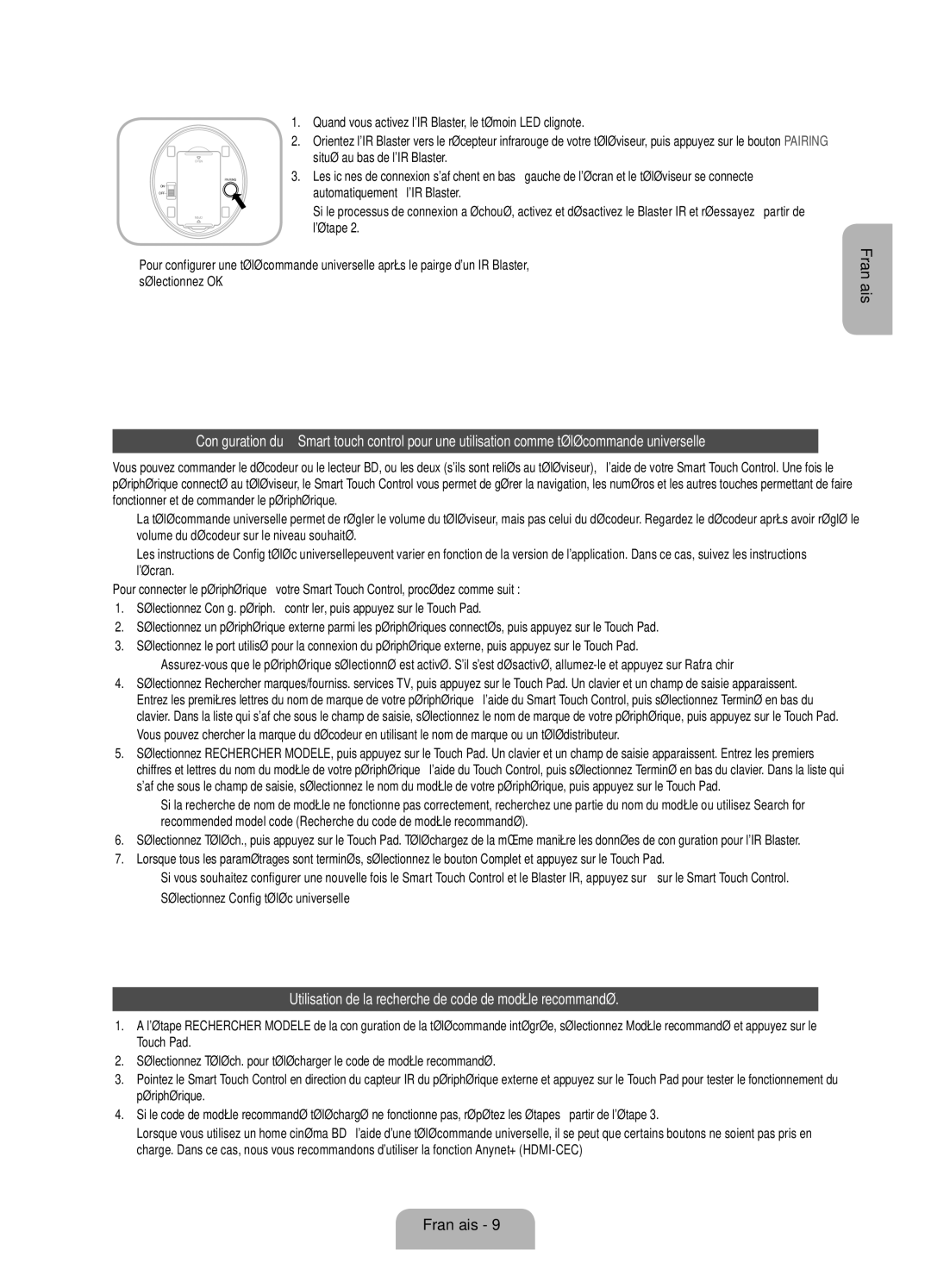 Samsung UE40ES7000SXXC, UE46ES7000SXXC, UE55ES7000SXXH manual Utilisation de la recherche de code de modèle recommandé 