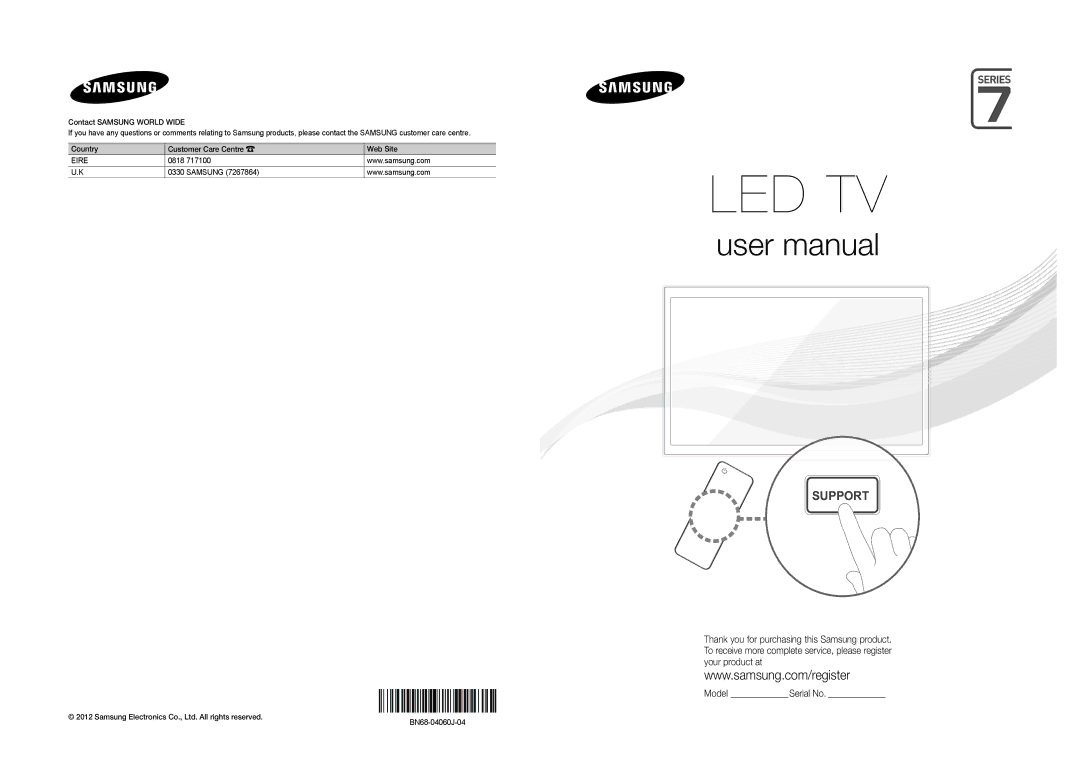 Samsung UE40ES8000SXTK, UE40ES8090SXZG, UE40ES6100WXZG, UE40ES5500WXZG, UE40D8000YSXXH manual AllShare PC S/W Help 